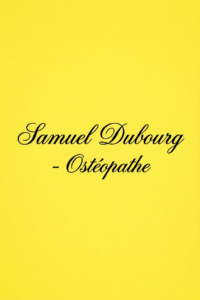 Black text Samuel Dubourg - Ostéopathe Parisienne font