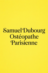 Black text Samuel Dubourg Ostéopathe Parisienne font